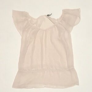 Chiffon Ruffle Sleeve Blouse